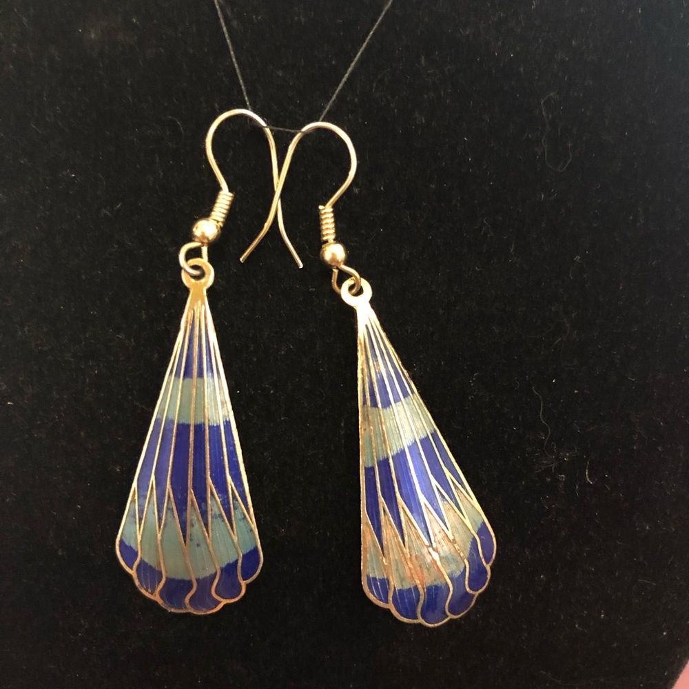Egyptian-style dangle earrings